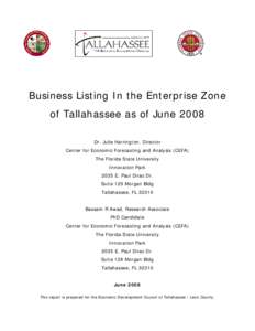 Tallahassee metropolitan area / Tallahassee /  Florida / Florida State University / North American Industry Classification System