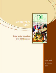 Conference report Report on the Proceedings of the DDI Conference
