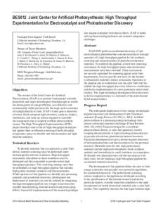 Electrochemistry / Photochemistry / Environmental chemistry / Electrolysis / Electrocatalyst / Water splitting / Catalysis / Artificial photosynthesis / Electrolysis of water / Chemistry / Hydrogen production / Energy