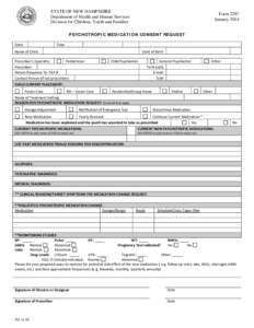 STATE OF NEW HAMPSHIRE Department of Health and Human Services Division for Children, Youth and Families Form 2287 January 2014