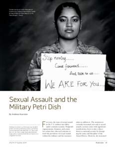 Airman serves as Victim Advocate at Community Violence Intervention Center at Grand Forks Air Force Base (U.S. Air Force/Susan L. Davis)  Sexual Assault and the