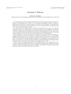 Psychology of Sexual Orientation and Gender Diversity 2014, Vol. 1, No. 1, 3 © 2014 American Psychological Association[removed]/$12.00 DOI: [removed]sgd0000024