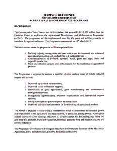 Applications must be submitted to: Director of Planning Ministry of Finance and Economic Planning Administrative Centre Bay Street Kingstown