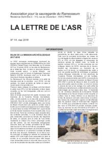 Association pour la sauvegarde du Ramesseum Résidence Saint-Éloi, rue de CharentonPARIS LA LETTRE DE L’ASR N° 14, mai 2018