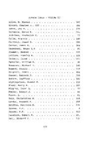 AUTHOR INDEX - VOLUME II  Allam, M. Mosaad ................. 397 Alvord, Charles H., Ill356 Baker, Jay R. .................. 275 Bickmore, David P. ............... 283