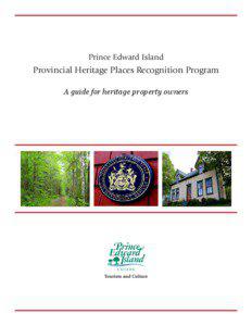 Prince Edward Island  Provincial Heritage Places Recognition Program