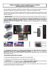 Microsoft Word - INOXPAN IN_ A0011 -C.DECORATIVA- PRIMER ENCENDIDO Y PUESTA EN MARCHA - SINCRONIZACIÓN.doc