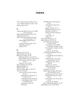 Index  Note: Page numbers followed by f, n, or t indicate figures, notes, and tables respectively.