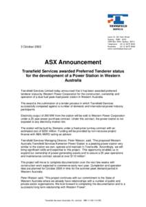 Australia / Economy of Oceania / Tenix / Transfield Services / Collinsville Power Station / Economy of Australia