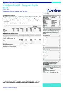 OPEN ENDED FUND – AugustAberdeen Global - European Equity Fund Class U - 2 Acc