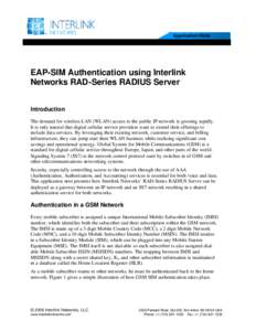 Wireless networking / Signaling System 7 / Cryptographic protocols / Computer network security / EAP-SIM / Extensible Authentication Protocol / IEEE 802.1X / Mobile Application Part / Subscriber identity module / Computing / Telephony / Information