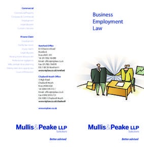 Commercial Commercial Property Business Employment Law