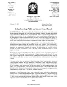 Louisiana / Geography of the United States / American Association of State Colleges and Universities / Association of Public and Land-Grant Universities / United States / Oklahoma State System of Higher Education / Baton Rouge metropolitan area / Baton Rouge /  Louisiana / Gaining Early Awareness and Readiness for Undergraduate Programs