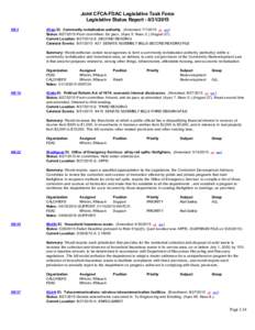 Joint CFCA-FDAC Legislative Task Force Legislative Status Report -    AB 2    