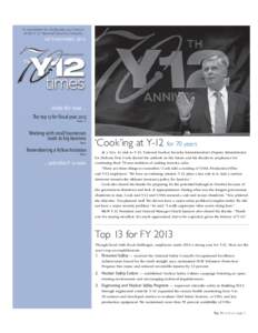 A newsletter for employees and friends of the Y-12 National Security Complex. OCT/NOV/DEC[removed]inside this issue ...