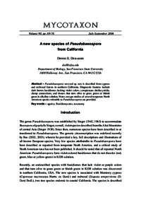 MYCOTAXON Volume 90, ppJuly-SeptemberA new species of Pseudobaeospora
