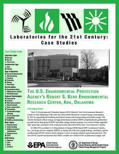 U.S. Environmental Protection Agency/PIX14837  Laboratories for the 21st Century: Case Studies Case Study Index Laboratory Type