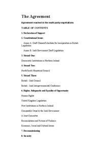 Island countries / Northern Europe / Western Europe / Northern Ireland Executive / Articles 2 and 3 of the Constitution of Ireland / Northern Ireland / First Minister and deputy First Minister / Constitution of Ireland / Good Friday Agreement / Europe / Politics / Northern Ireland peace process