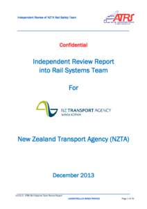 Independent Review of NZTA Rail Safety Team