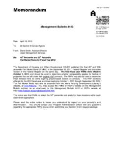 Memorandum  Management Bulletin #413 Date: April 18, 2012 To: