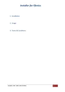 Installer for Ffenics  1. Installation 2. Usage