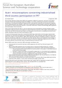 Industrialised third country participation in FP7