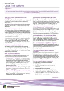 FACTSHEET 1: Mental Health Act 2000