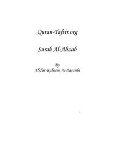 Quran-Tafsir.org Surah Al-Ahzab By Abdur Raheem As-Saranbi  1