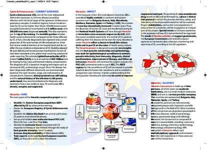 Heracles_updateMay2014_Layout:07 Pagina 1  Cystic Echinococcosis - CURRENT SCENARIO Heracles - IMPACT