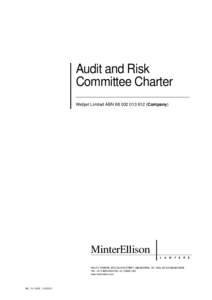 Audit and Risk Committee Charter Webjet Limited ABN[removed]Company) MinterEllison L A