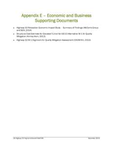 US 53 Draft EIS Appendix E - Economic and Business Supporting Documents