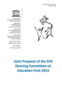 Global Education for All Meeting; Joint Proposal of the EFA Steering Committee on Education Post-2015; 2014