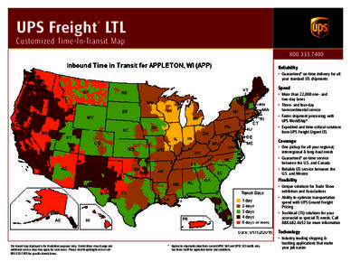 UPS Freight LTL ® Customized Time-In-Transit Map[removed]