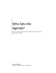 Microsoft Word - Allerkamp 6-10, Who Sets the Agenda - Draft