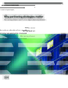 Why partnering strategies matter How sourcing of business and IT services impacts financial performance 2  Why partnering strategies matter