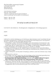 Rechtsanwalte Lauenburg & Kopietz in BOrogemeinschaft Elbchaussee[removed]Hamburg Horst-Gunther Lauenburg Dipl. Kfm. Tristan Kopietz