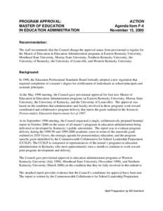 Association of Public and Land-Grant Universities / Oak Ridge Associated Universities / Southern United States / Education in the United States / Kentucky Council on Postsecondary Education / Murray State University / Morehead State University / University of Louisville / Project Graduate / Kentucky / American Association of State Colleges and Universities / Education in Kentucky