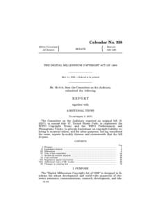 105th United States Congress / Berne Convention for the Protection of Literary and Artistic Works / World Intellectual Property Organization Copyright Treaty / Copyright / Digital Millennium Copyright Act / Anti-circumvention / Related rights / WIPO Performances and Phonograms Treaty / Bruce Lehman / Law / Copyright law / Intellectual property law