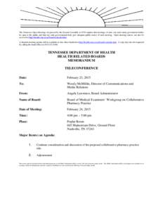 -  The Tennessee Open Meetings Act passed by the General Assembly in 1974 requires that meetings of state, city and county government bodies be open to the public and that any such governmental body give adequate public 