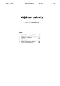 Jukka K. Korpela  Kirjainten tarinoita