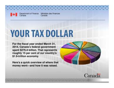 Federalism / Finance / Public finance / Tax / Canada Health Transfer / Canada / Welfare / Unemployment benefits / Government / Fiscal federalism / Economy of Canada / Healthcare in Canada