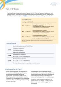 25  Innovation & New Ventures TNS ERP Tools The Natural Step’s Enterprise Resources Planning (TNS ERP) Tools will be one of the business lines