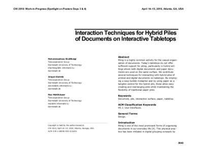 Deep foundation / User interface / Association for Computing Machinery / Document / Science / Information / Knowledge / User interface techniques / Geotechnical engineering / Structural engineering