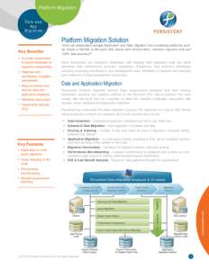 Platform Migration Data and App Migration  Platform Migration Solution