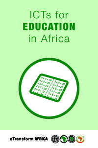 ICTs for education in Africa eTransform AFRICA AFRICAN UNION