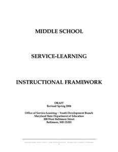 MIDDLE SCHOOL  SERVICE-LEARNING INSTRUCTIONAL FRAMEWORK