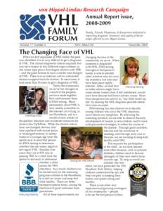 von Hippel-Lindau Research Campaign Annual Report issue, [removed]VHL FAMILY