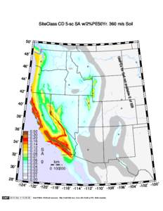 SiteClass CD 5-sc SA w/2%PE50Yr. 360 m/s Soil  50˚ 48˚ GM P r Soi