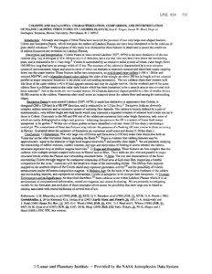 LPSC XIX COLETTE AND SACAJAWEA: CHARACTERIZATION, COMPARISON, AND INTERPRETATION OF MAJOR CALDERA STRUCTURES ON LAKSHMI PLANUM; Kari P. Magee, James W. Head, Dept. of