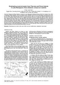 Island invasives: eradication and management  Shaw V. and N. Torr. Eradicating mammal pests from Pomona and Rona Islands in Lake Manapouri, New Zealand: a focus on rodents